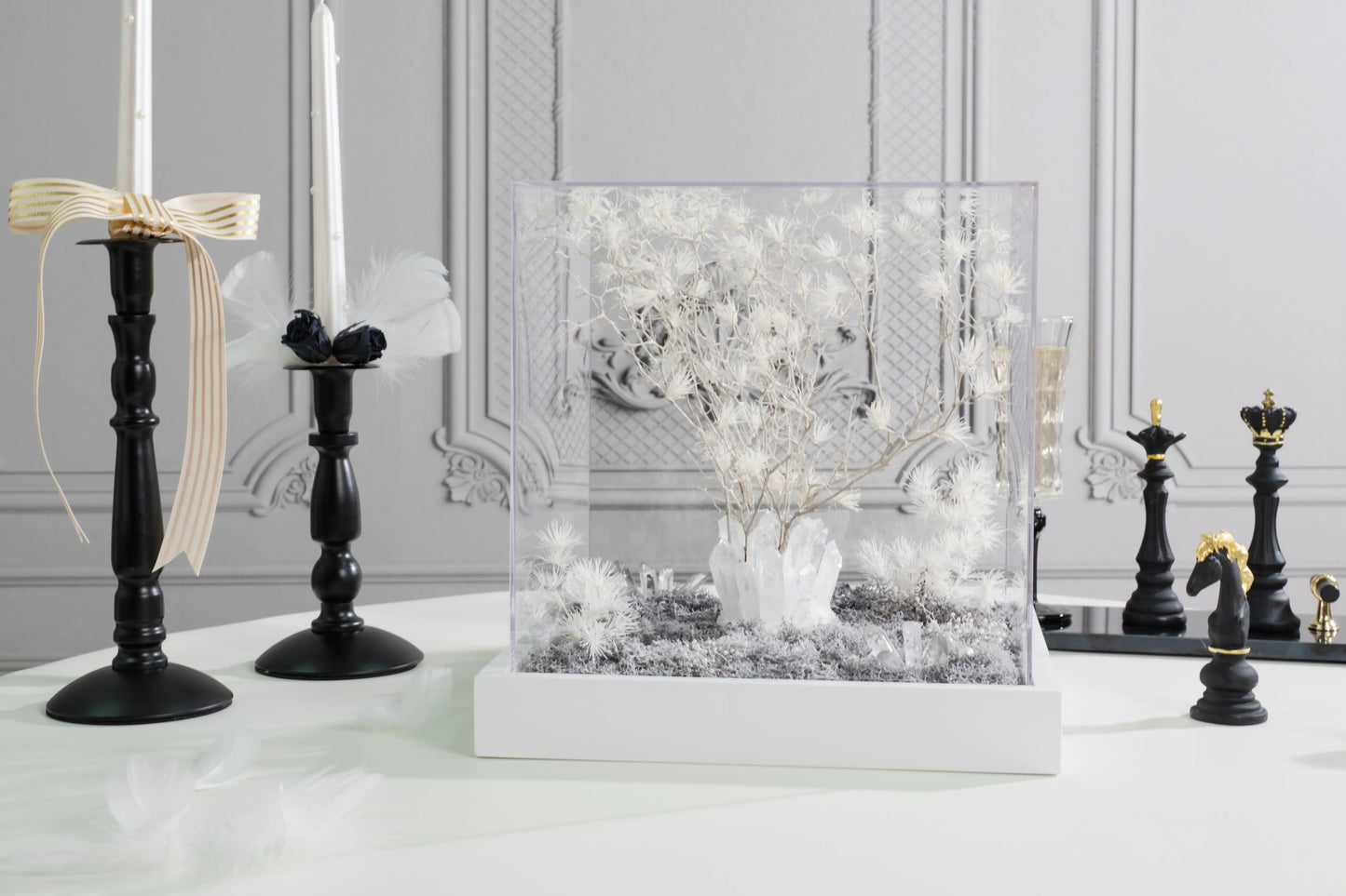 The Aura Objet™ - Crystal & Branch Mineral Sculpture