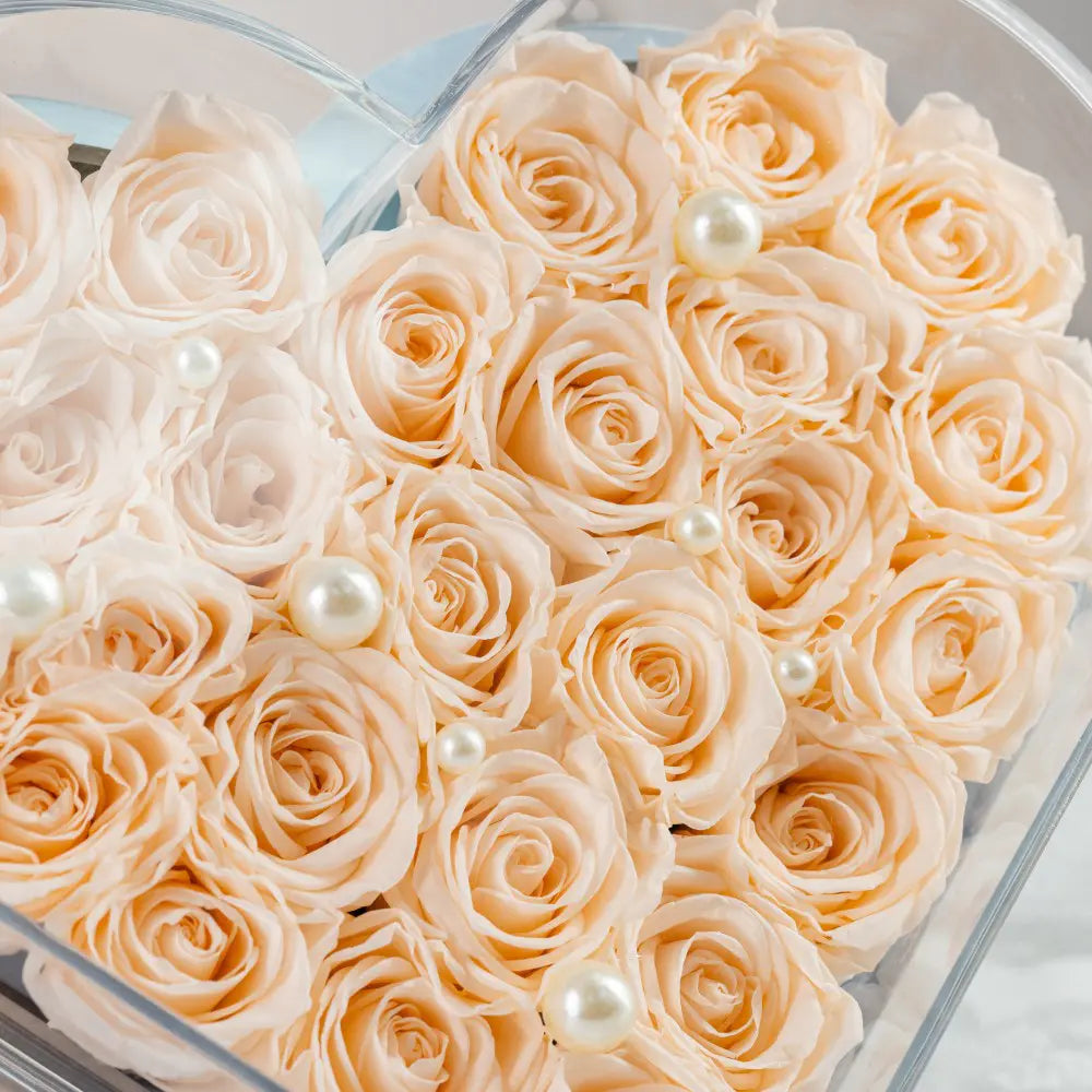 Acrylic Heart-Shaped Eternal Flower Box,20250507-10