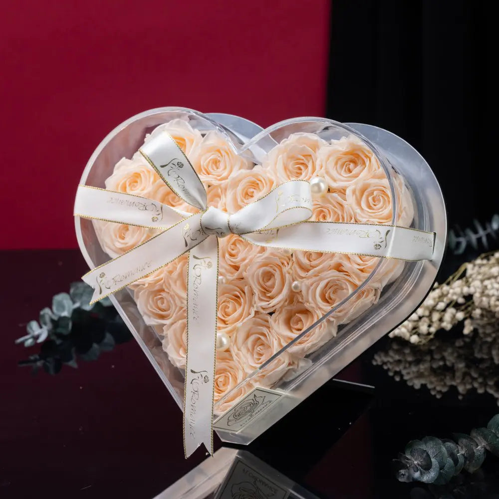Acrylic Heart-Shaped Preserved Flower Box,20250509-10