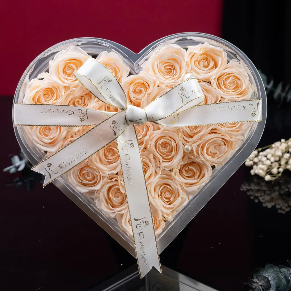 Acrylic Heart-Shaped Preserved Flower Box,20250509-12