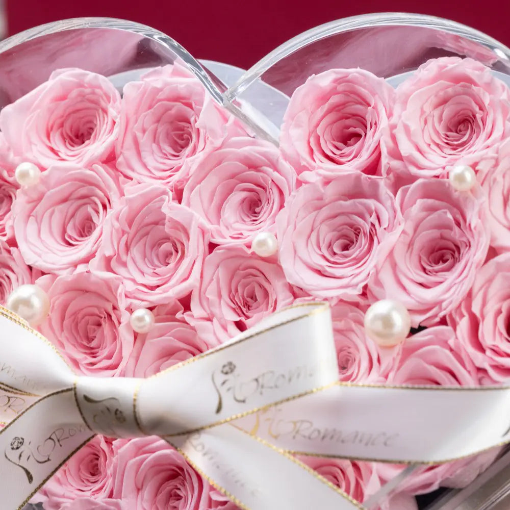 Acrylic Heart-Shaped Preserved Flower Box,20250509-8