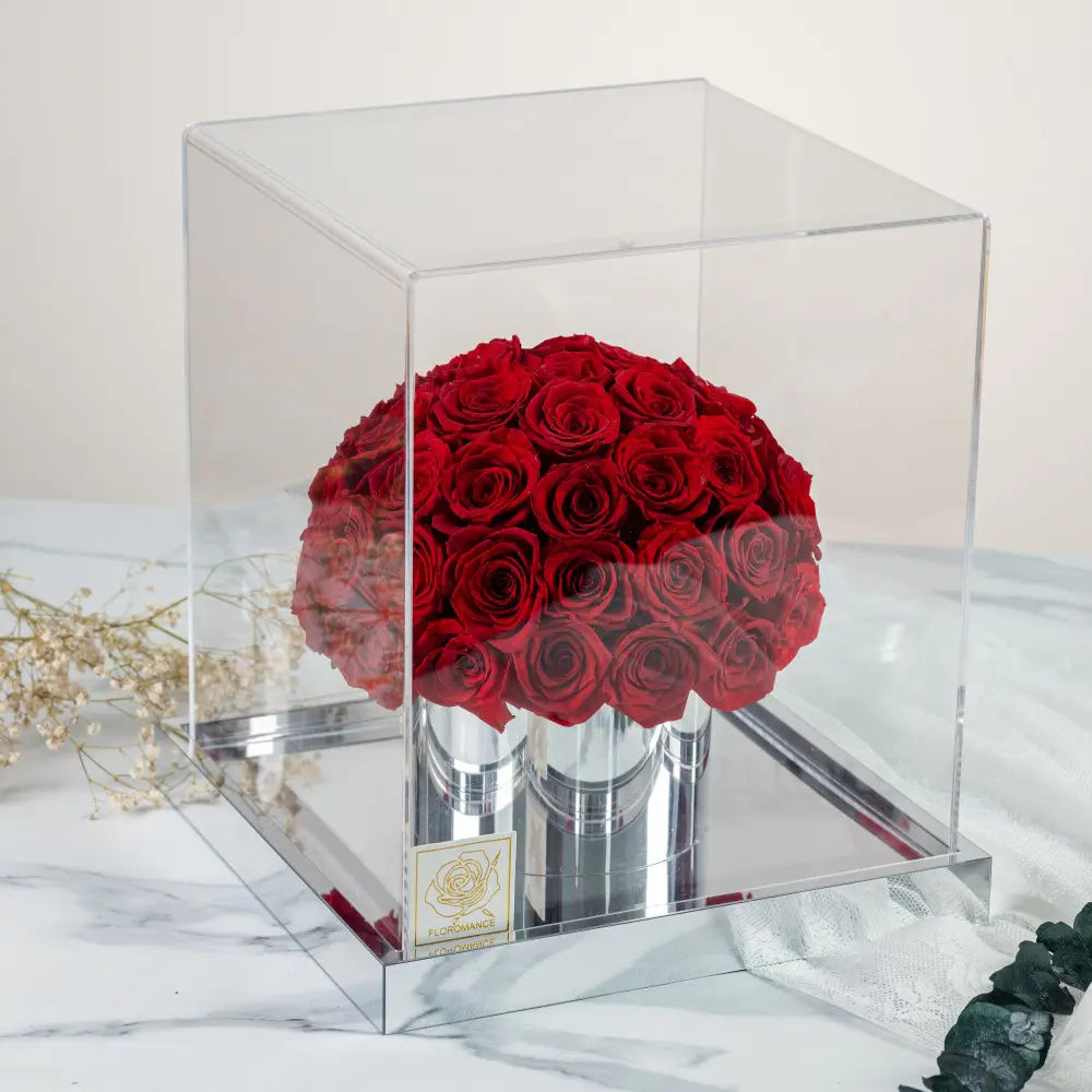 Preserved Flower Hug Bucket Acrylic Flower Box