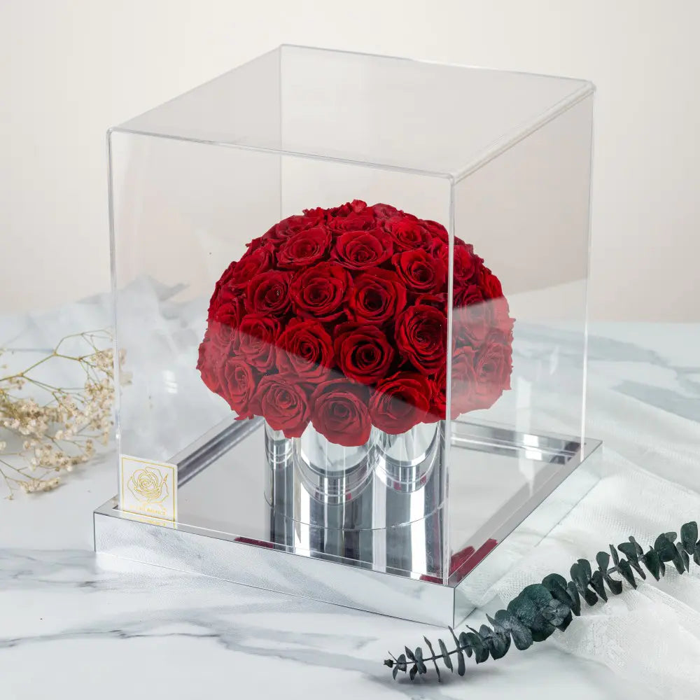 Preserved Flower Hug Bucket Acrylic Flower Box