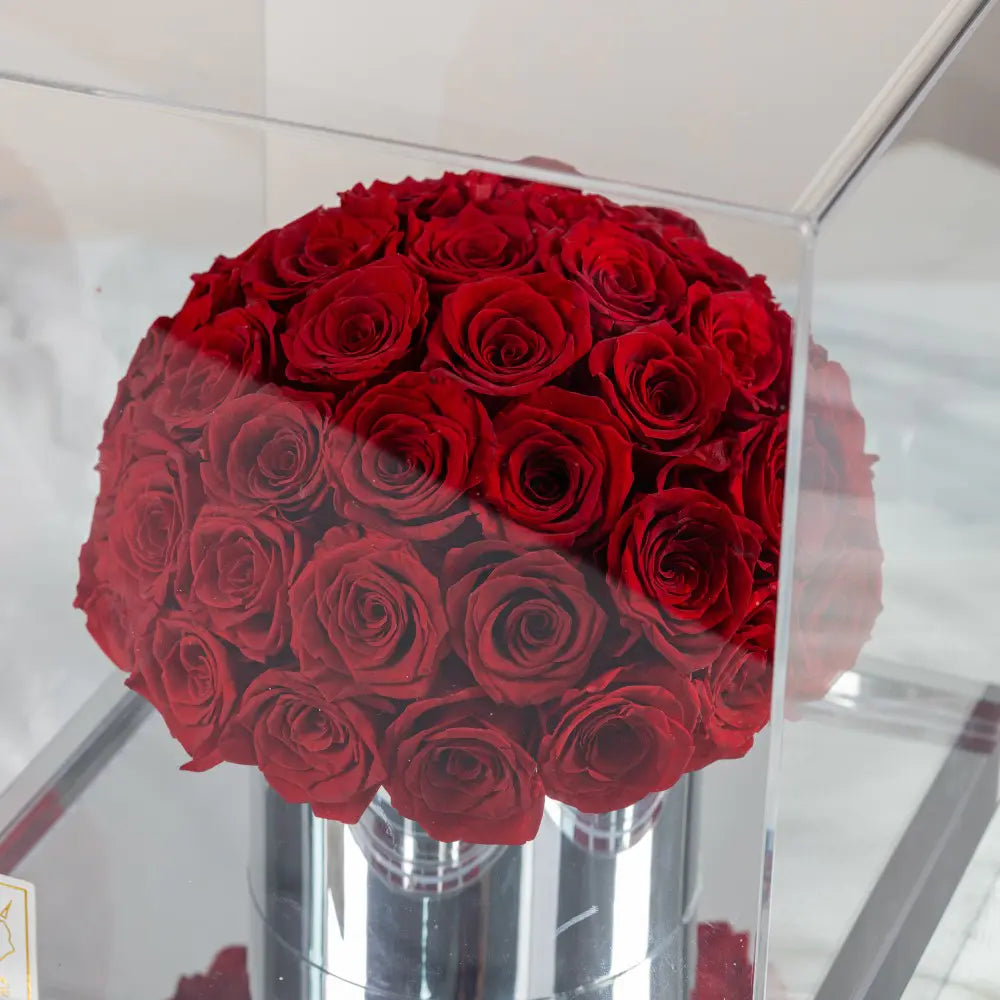 Preserved Flower Hug Bucket Acrylic Flower Box