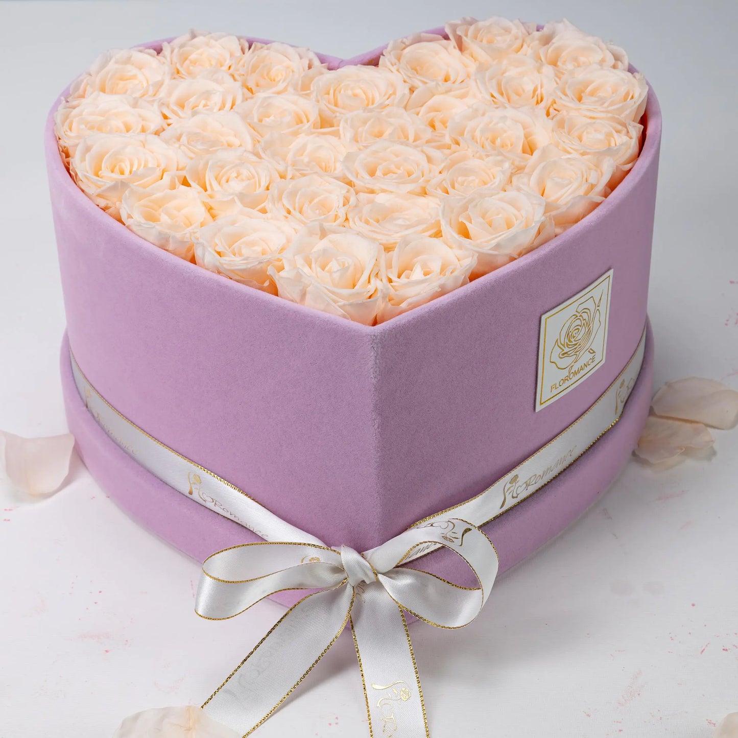 Bespoke Forever Roses | Large Heart Pink Gift Box