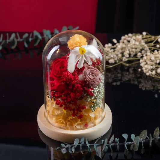 Preserved Flower in Glass Dome,20250507-2