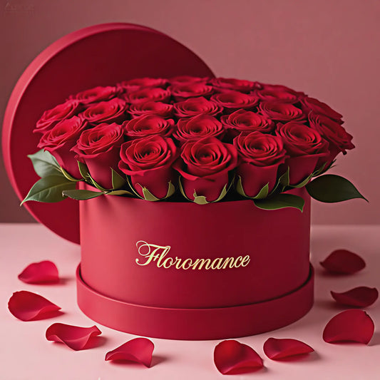 Floromance Round Roses Flower Gift Box