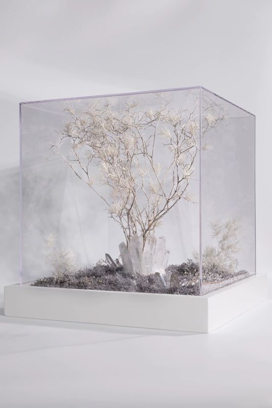 The Aura Objet™ - Crystal & Branch Mineral Sculpture