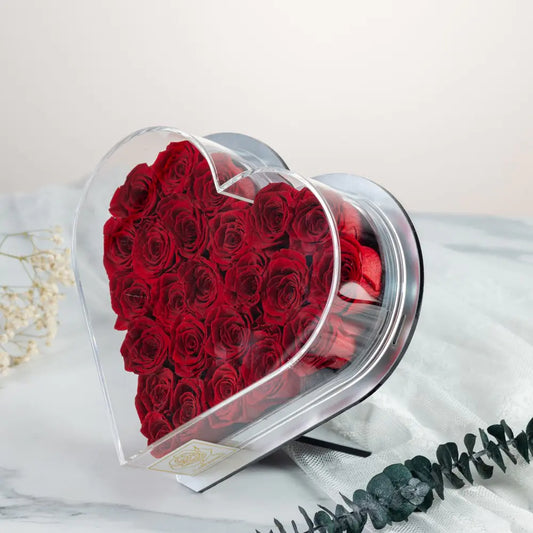 Acrylic Heart-Shaped Forever Flower Box，20250506-2