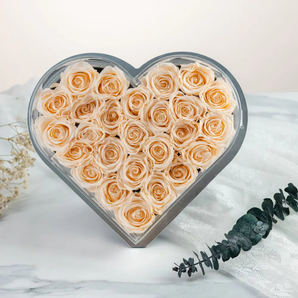 Acrylic Heart-Shaped Forever Flower Box，20250506-7