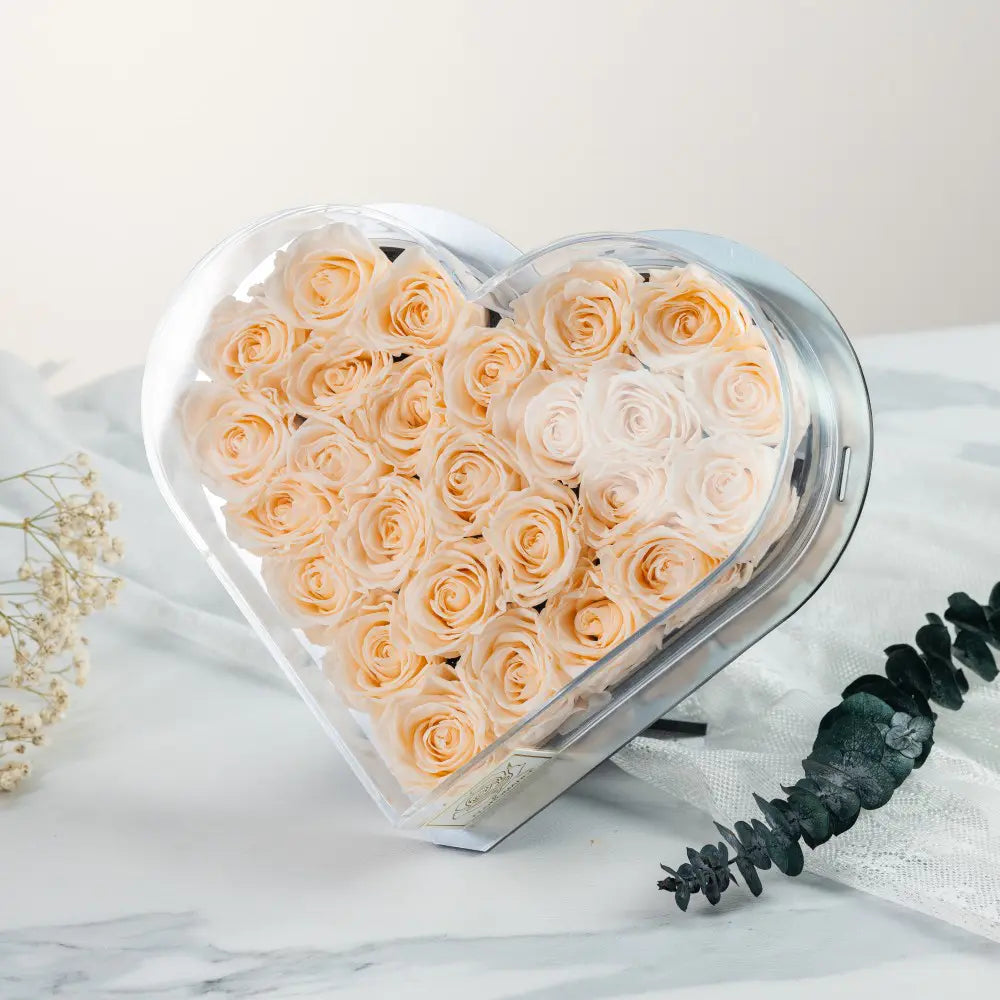 Acrylic Heart-Shaped Forever Flower Box，20250506-8
