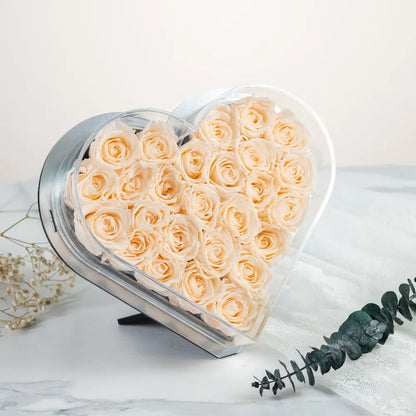 Acrylic Heart-Shaped Forever Flower Box，20250506-9