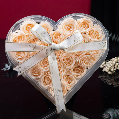 Acrylic Heart-Shaped Preserved Flower Box，20250509-12