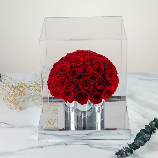 Preserved Flower Hug Bucket Acrylic Flower Box
