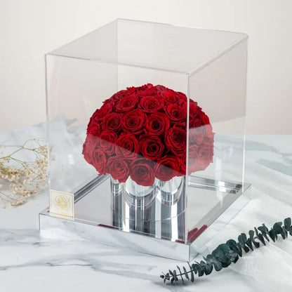 Preserved Flower Hug Bucket Acrylic Flower Box