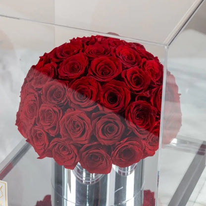 Preserved Flower Hug Bucket Acrylic Flower Box