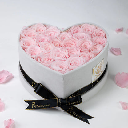 Bespoke Forever Roses | Medium Heart White Gift Box