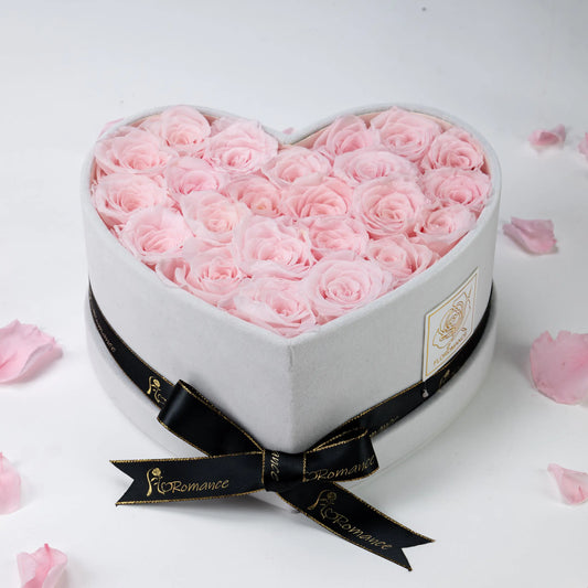Bespoke Forever Roses | Medium Heart White Gift Box