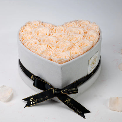 Bespoke Forever Roses | Medium Heart White Gift Box