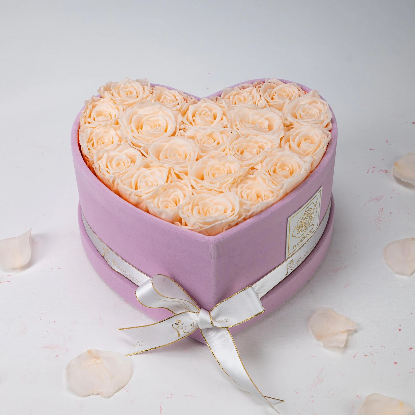 Bespoke Forever Roses | Medium Heart Pink Gift Box