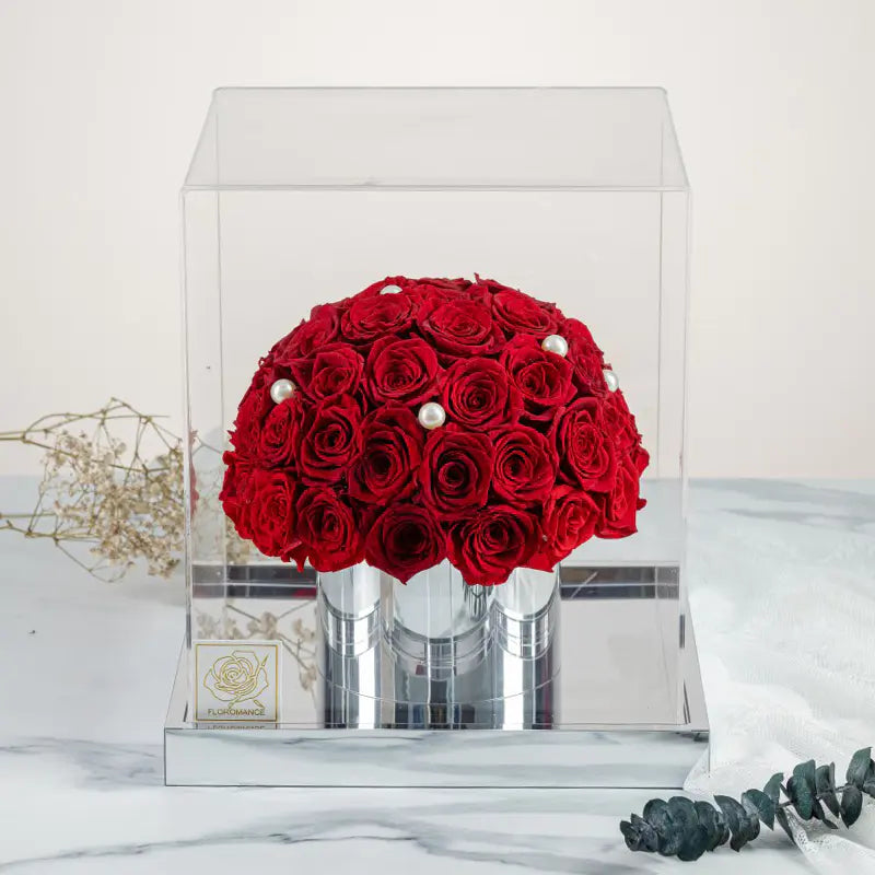 Luxury Everlasting Flower Hug Bucket Acrylic Flower Box