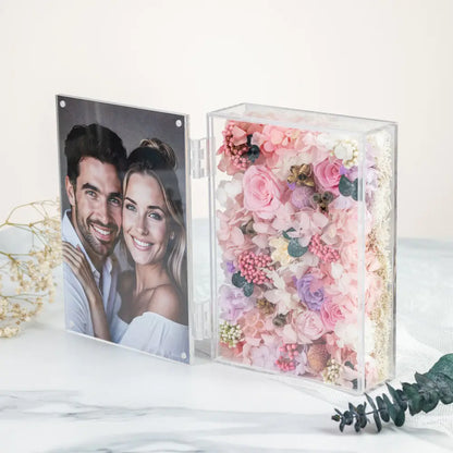 Personalized Photo Permanent Flower Acrylic Folding Frame，20250506-10