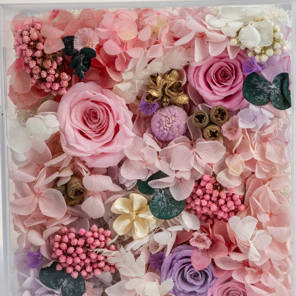Personalized Photo Permanent Flower Acrylic Folding Frame，20250506-12