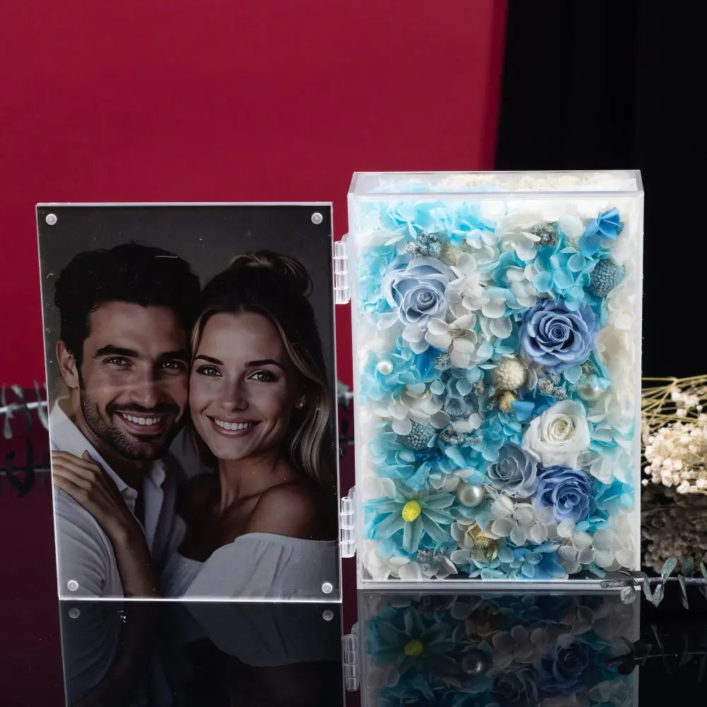Personalized Photo Permanent Flower Acrylic Folding Frame，20250506-15