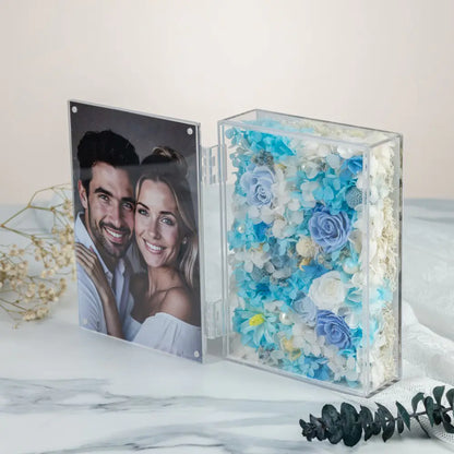 Personalized Photo Permanent Flower Acrylic Folding Frame，20250506-17