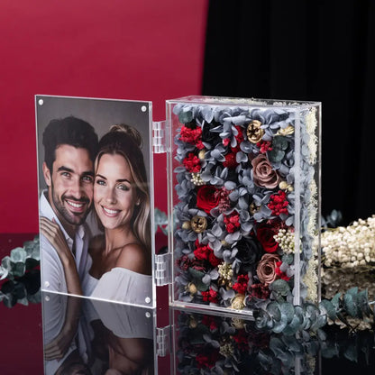 Personalized Photo Permanent Flower Acrylic Folding Frame，20250506-2
