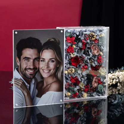 Personalized Photo Permanent Flower Acrylic Folding Frame，20250506-3