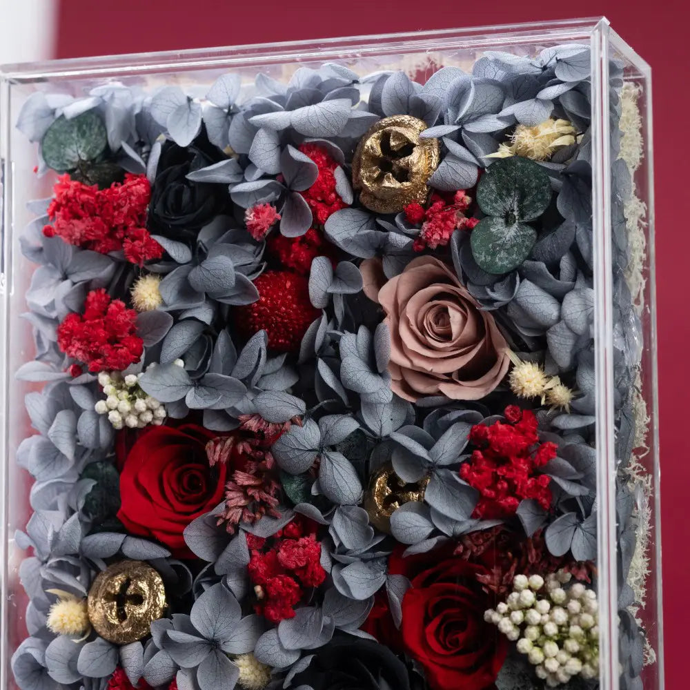 Personalized Photo Permanent Flower Acrylic Folding Frame，20250506-4