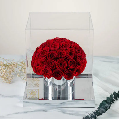 Preserved Flower Hug Bucket Acrylic Flower Box
