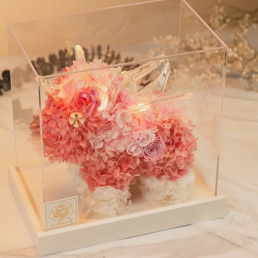 Preserved Roses Unicorn with Acrylic Gift Box，20250506-10