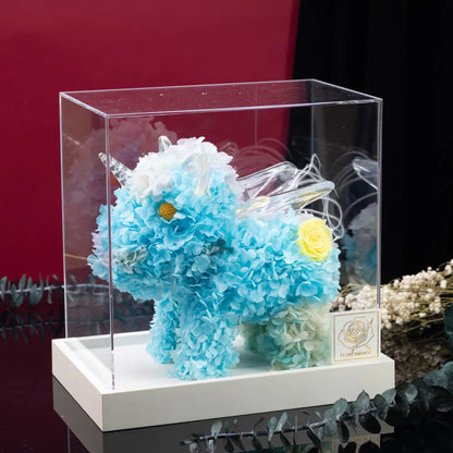 Preserved Roses Unicorn with Acrylic Gift Box，20250506-13