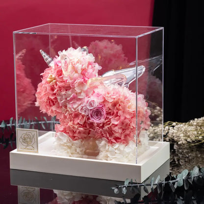 Preserved Roses Unicorn with Acrylic Gift Box，20250506-3