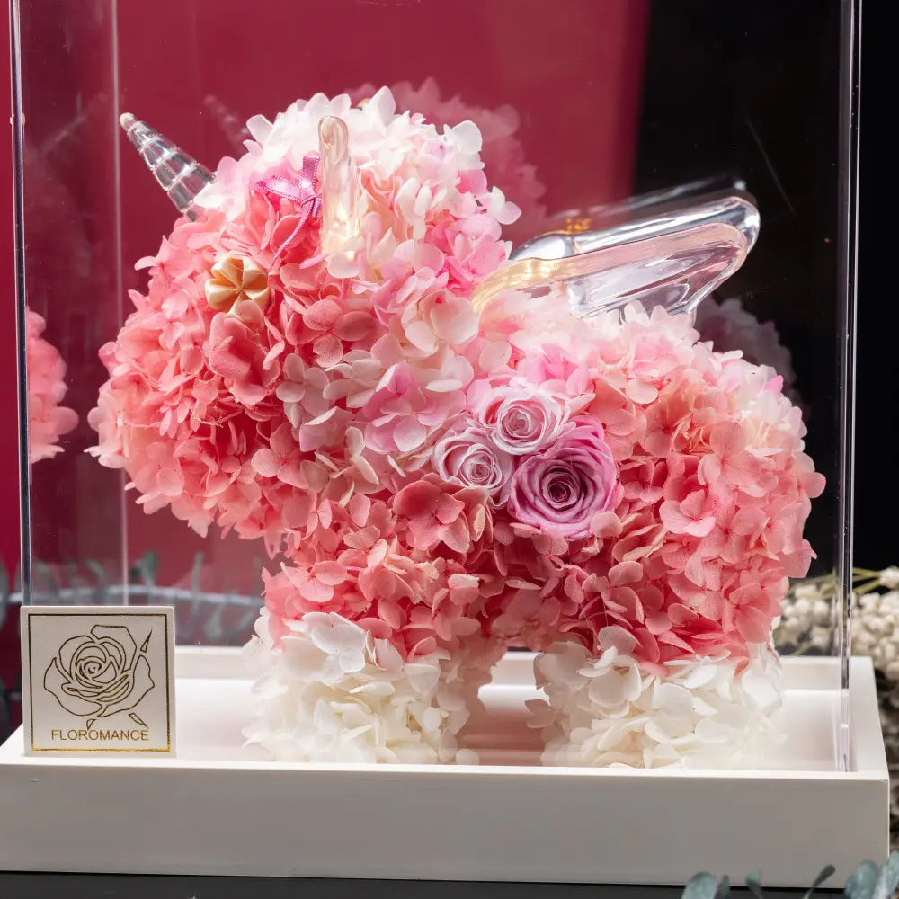 Preserved Roses Unicorn with Acrylic Gift Box，20250506-4