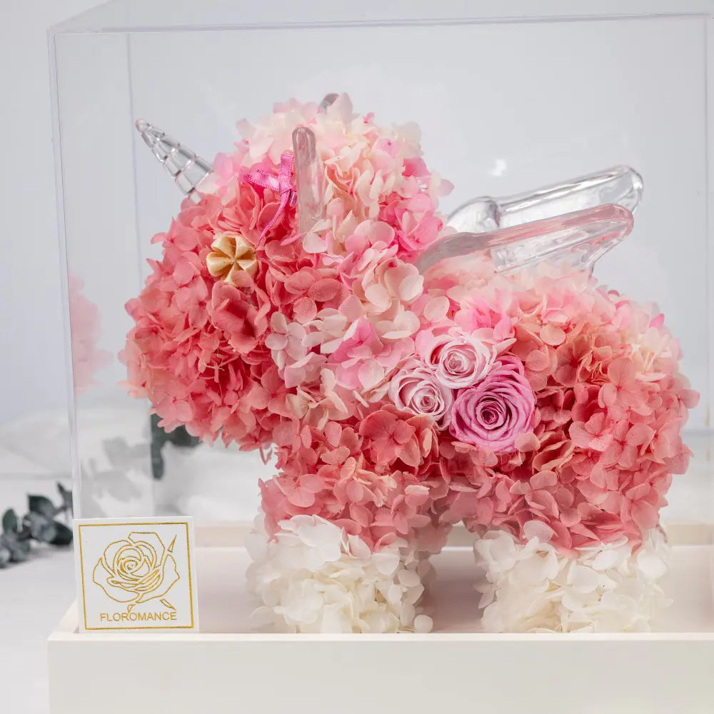 Preserved Roses Unicorn with Acrylic Gift Box，20250506-8