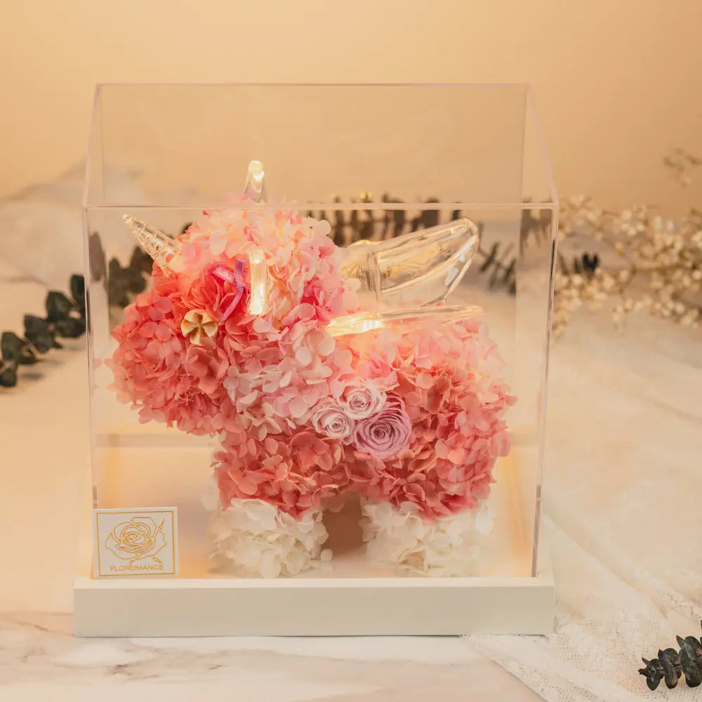 Preserved Roses Unicorn with Acrylic Gift Box，20250506-9